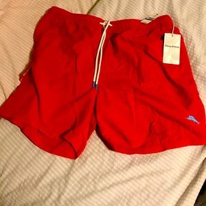 Tommy Bahama lined Men’s swimsuit Red XL Brand New